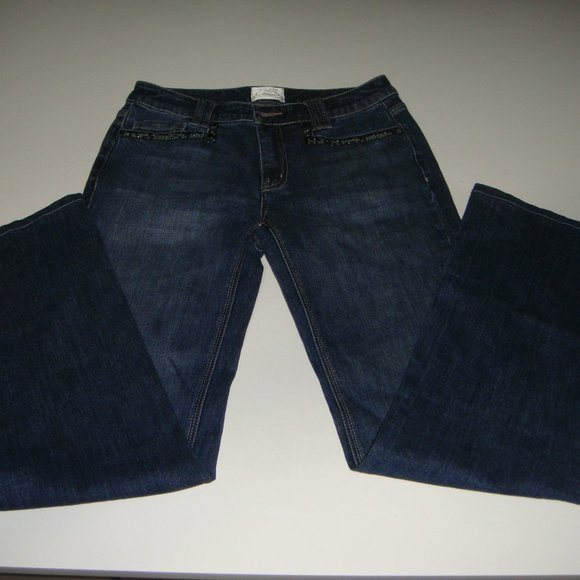 White House Black Market Blue Flair Jeans - Picture 4 of 7